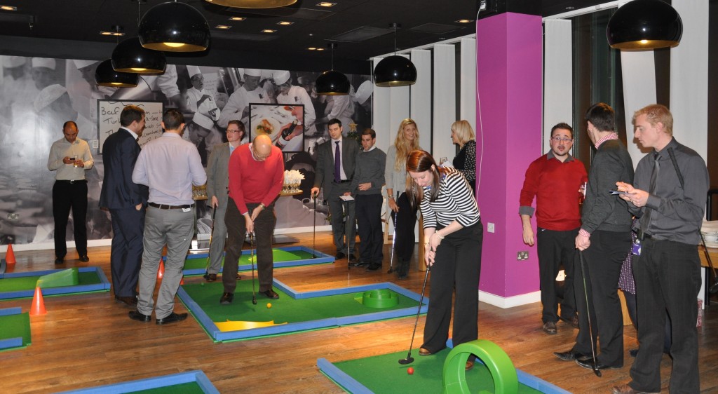 Minigolf works as a great networking tool