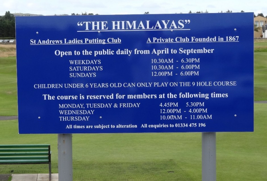 The Himalayas St Andrews Ladies Putting Club