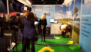 Exhibition hire of portable putting equipment