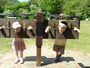 The kids in the stocks