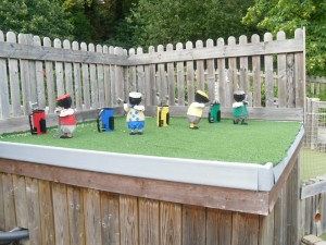 Mini Golf Moles made from Lego