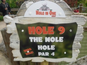 The interesting Hole 9 - the Mole Hole 'Hero Hole'