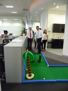 Indoor Mini Golf at the Office
