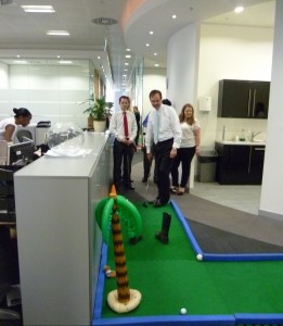 Indoor Mini Golf at the Office