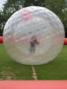 Body Zorbing at Capel Fun Day