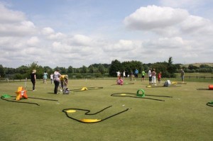 Putting Edge mini golf course in use at Bramford Golf Open Day