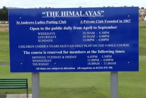 The HHimalayas St Endrews Ladies Putting Club